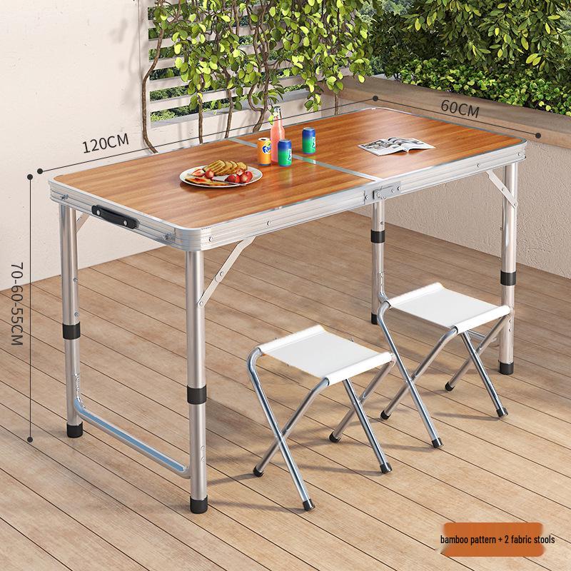 Portable Aluminum Folding Table - Multifunctional Dining, Study, or Outdoor Use