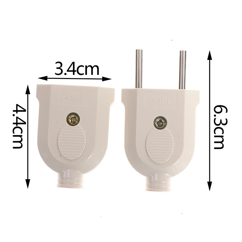 Hot Sale 2 Pin EU Plug Male Female Electronic Connector Socket Wiring Power Extension
