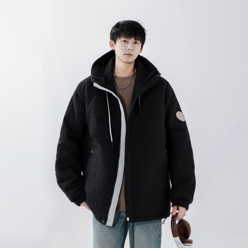 New Winter Men's Hooded Thickened Cotton Jacket, Fashionable New Winter Trendy and Handsome Cotton Coat