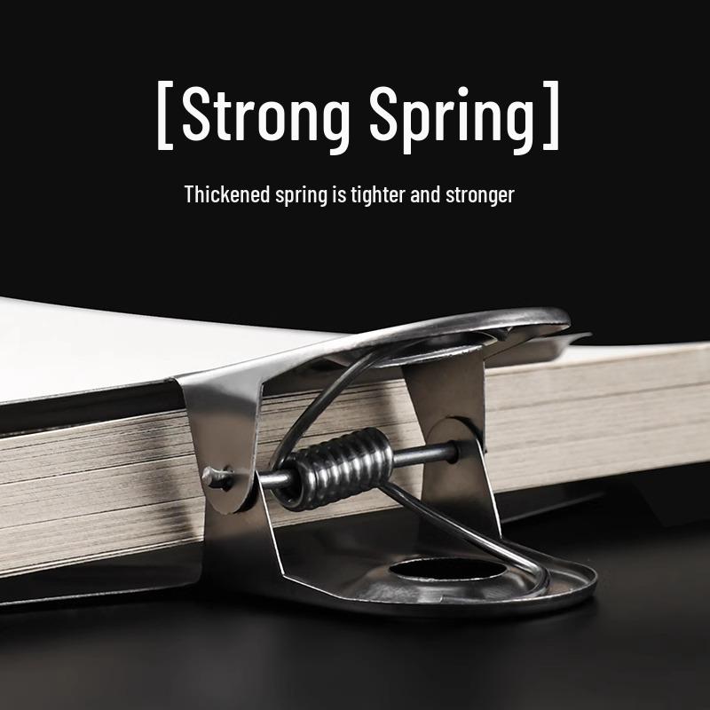 Stainless Steel Mountain Clip Collection: Extra Large, Small Book and Bill Clips for Drawing Boards