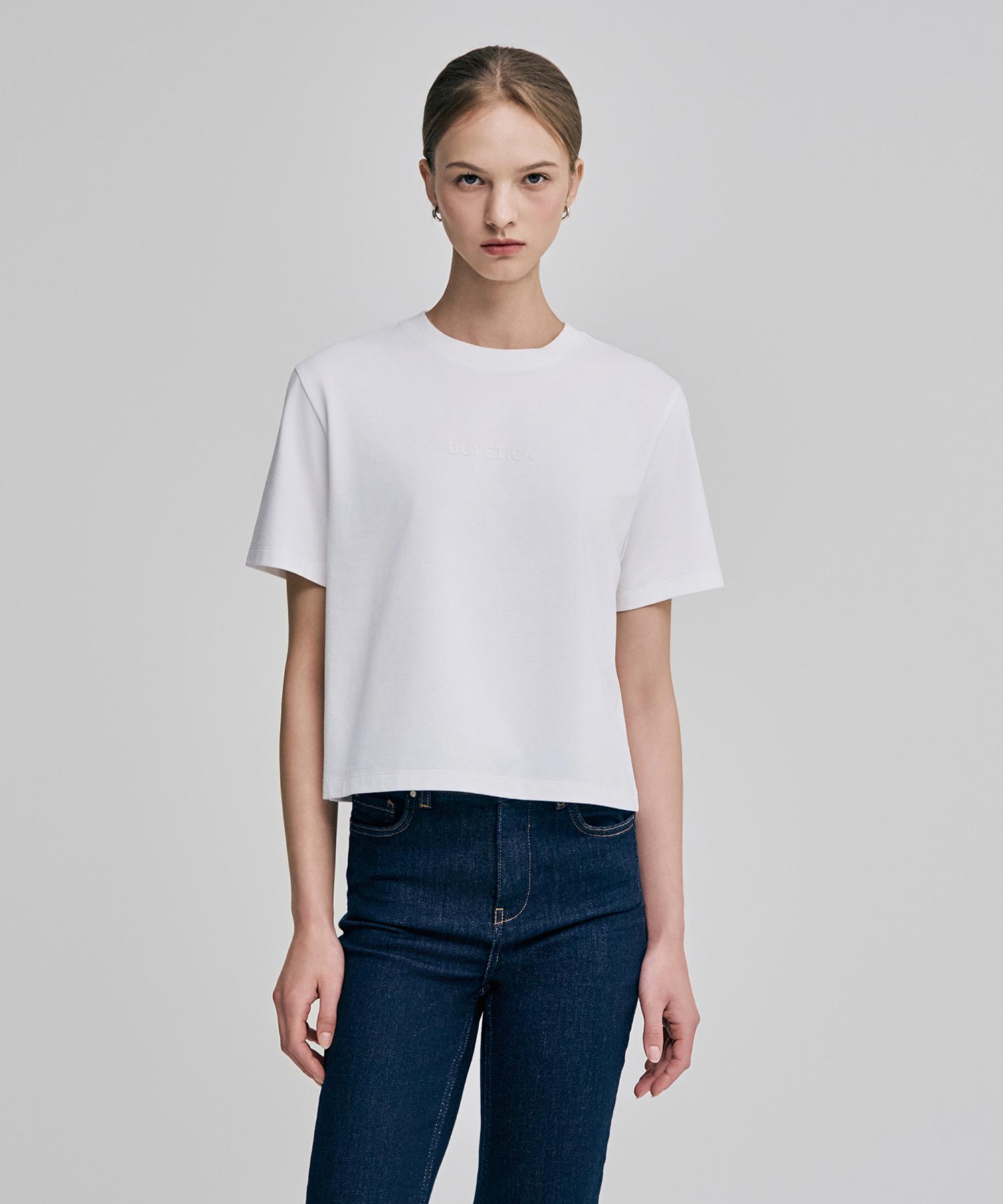 Duvetica Mirasol Crop Light (Light Ivory) (Women S Short Sleeve T-Shirt) Ivl/S