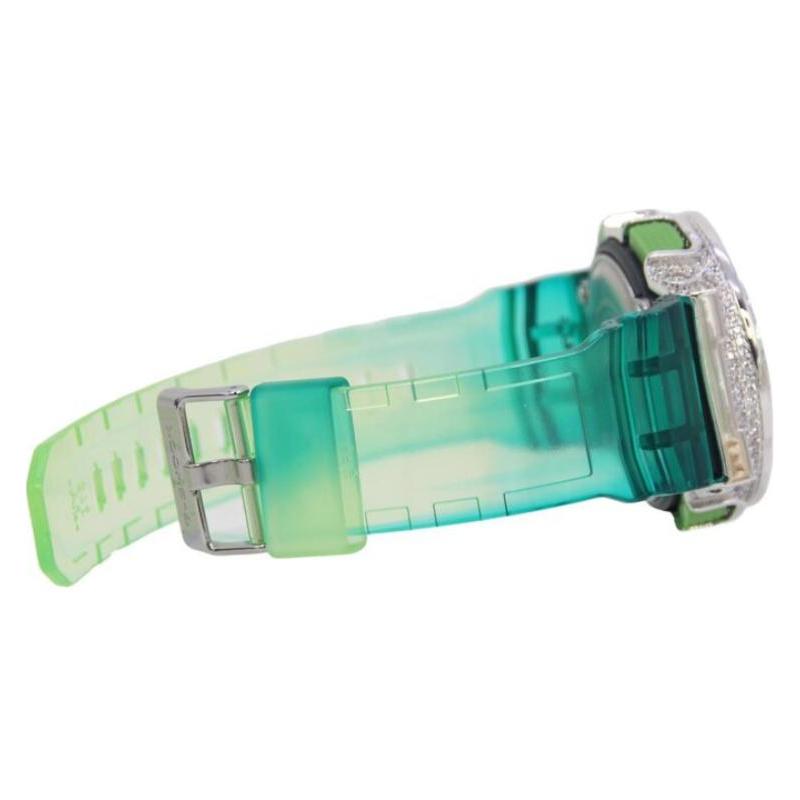 Casio G-Shock Serie Gezeitenmondphase Stoßfest, Antimagnetisch und Wasserdichtes Uhrwerk Gelee Durchscheinend Grün Quarzwerk Harz GAX-100MSA-3A