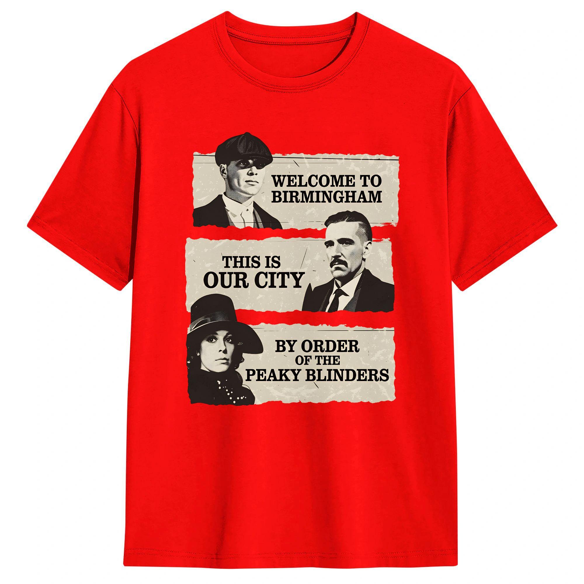 Crazy Peaky Blinders This Is Our City TShirt for Men Crew Neck Pure Cotton T Shirt Short Sleeve Tees Unique Clothes S