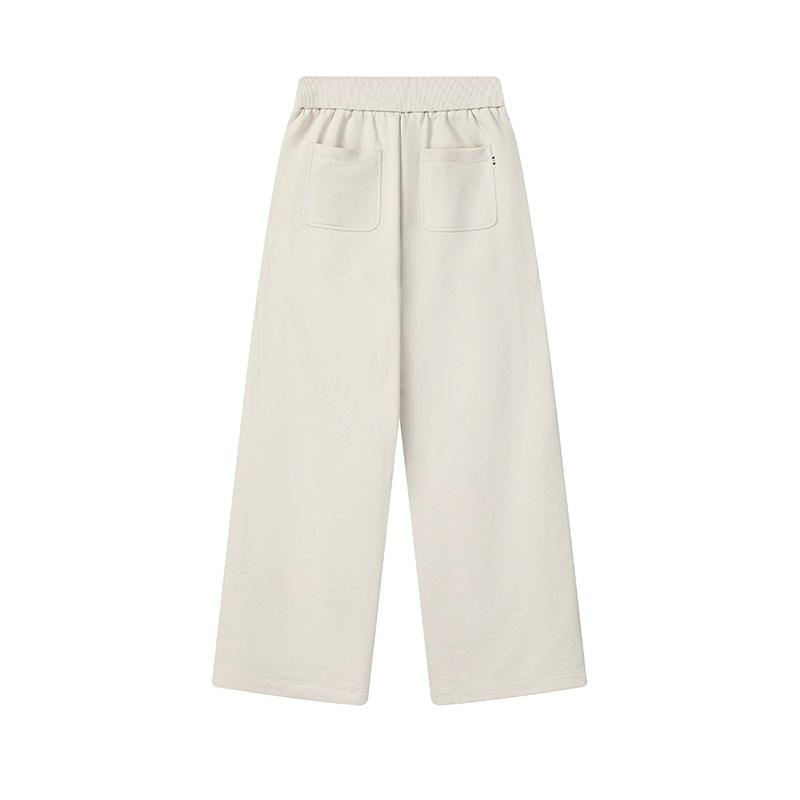 FILA Heritage Yodar Fleece Lined Warm Minimalist Fashion Elegant Classic Comfortable Versatile Knit Casual Pants Women bottoms F11W618612FLK