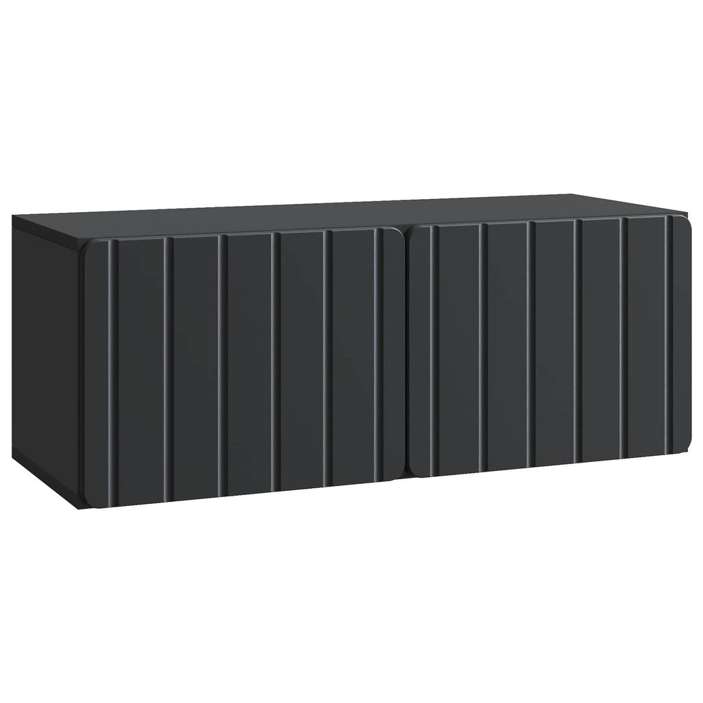 Wall Mounted TV Cabinet Black 78.5 X 31 X 30 Cm