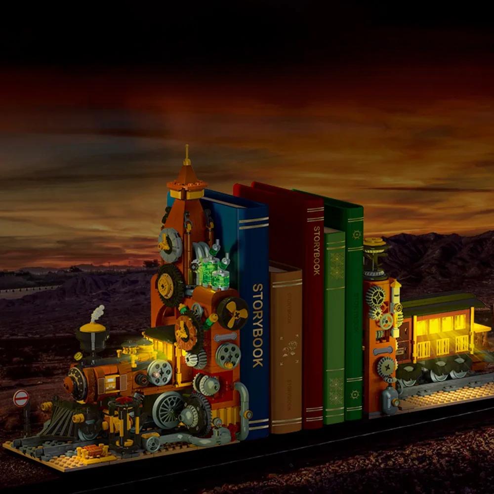Train Lighting Building Bricks Blocks Set Craft Toys DIY Toys Car Decoration Crafts Animation Derivatives Children Toys