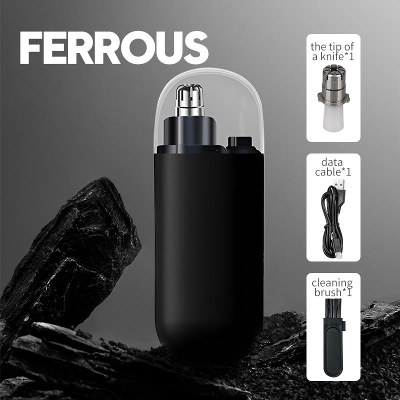 

Мини электрическая машинка для стрижки волос в носу перезаряжаемая мультикинетическая бритва 2-в-1 унисекс полностью автоматическая моющаяся бритва триммер для носа чёрный