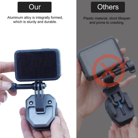 Windshield Bracket Aluminum Alloy Shell Motorcycle Camera Holder 180-Degree Adjustment Camera Mount for Gopro13 Action4 Insta360