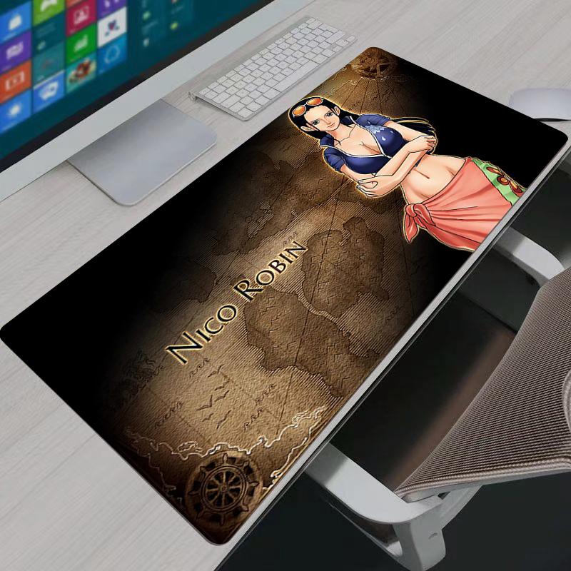 One Piece Nico Robin Mouse Pad Gaming XL New Computer Home Pc Mousepad XXL Desk Mats Natural Rubber Office Anti Slip Mouse Pads