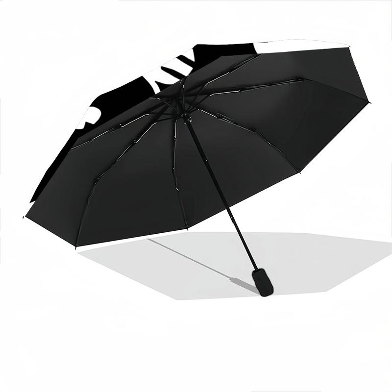 1pc Yin and Yang White Cat and Black Cat Automatic Opening and Closing Cartoon Practical Umbrella - Small Umbrella Suitable for Various Occasions A094