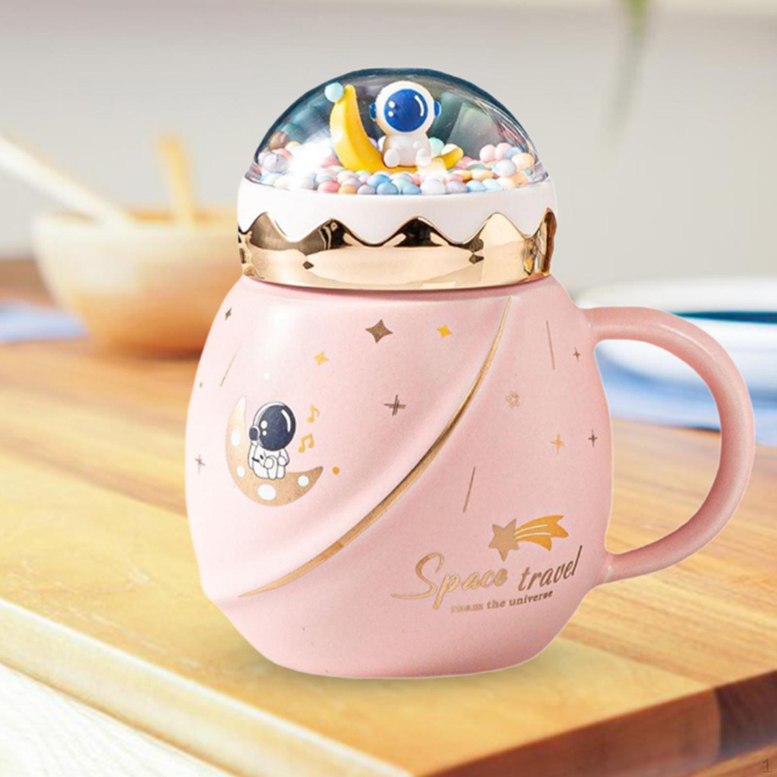 

Керамическая кружка для напитков с астронавтами, космический дизайн, чашка для друзей и пар розовый