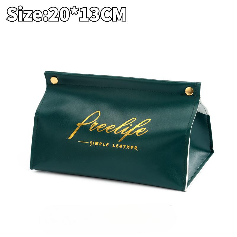 Leather Tissue Box Napkin Holder Car Tissue Box Home Living Room Holder Storage Case Desktop Storage Sundries Storage Pouch