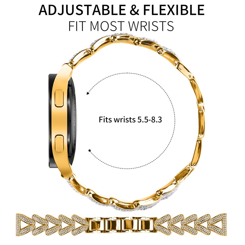 Zinc Alloy Twisted Watch Band Rhinestone Decor for Huami Amazfit GTS 2 mini Watch Strap
