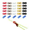 30 Pieces, 6 Colors Mixed, Aluminum Flexible Fittings, Cord Slider,