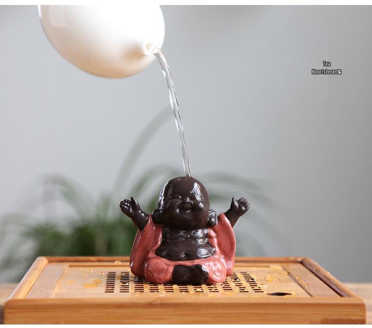 Big-Bellied Maitreya Buddha Yixing Zisha Tea Pet & Flower Pot Ornament