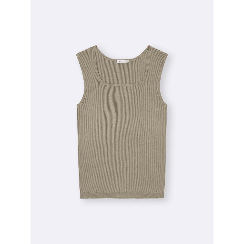 GU by Uniqlo Rib Knit Square Neck Tank Top Model