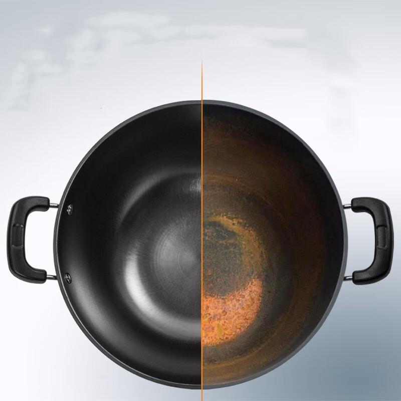 Yoshi Taku 36cm Pre-Seasoned Iron Wok with Lid and Steamer