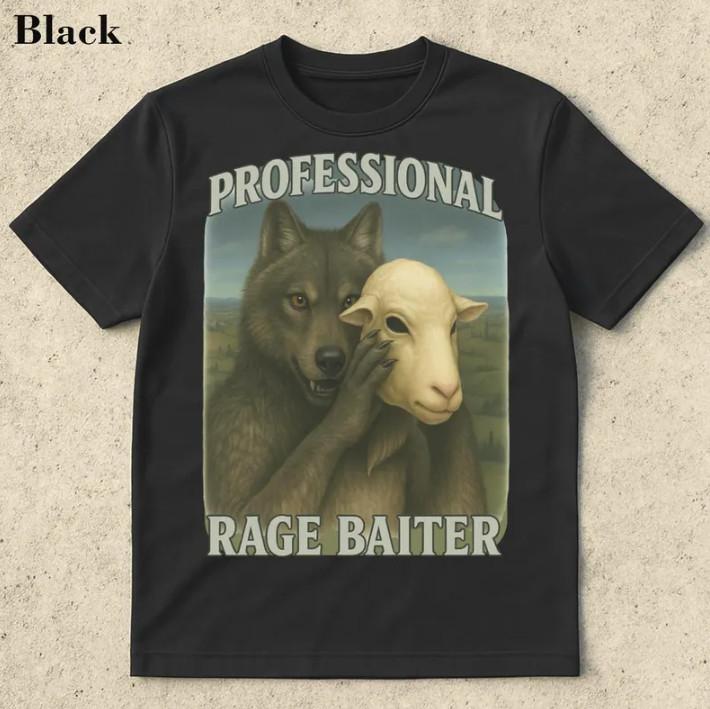 Professional Rage Baiter Funny Shirt, Werewolf Memes, Werewolf, Dumb Meme Shirt S