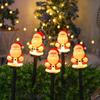 Solar Santa Claus LED Garden Stake Lights for Outdoor Lawn and Courtyard