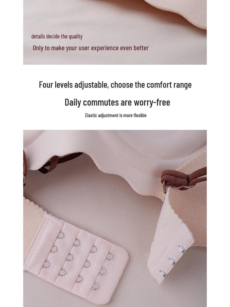 Women's Seamless Push-Up Bra with Drawstring for Enhanced Bust