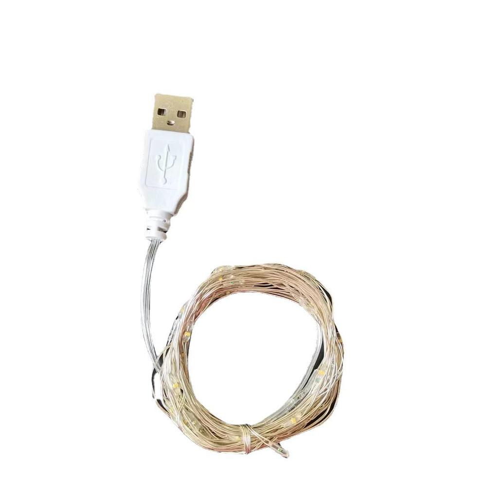 USB LED Fairy String Lights - Colorful Christmas Tree & Floral Decorations