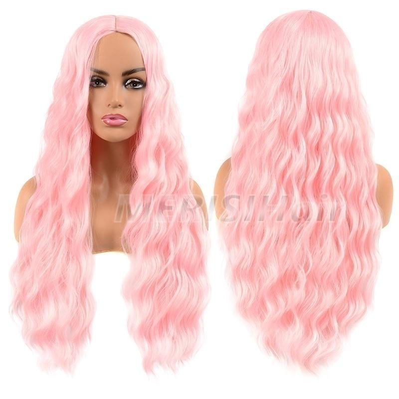 Krásná černá syntetická paruka s dlouhými vlasy pro ženy