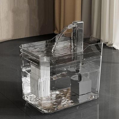 Praktischer 1,5L Haustier-Wasserspender Smartes Trinken Automatischer Filter Haustier-Trinkbrunnen Transparent mit Pumpe Katzentrinknapf Zuhause