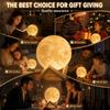 3D Moon Lamp 15cm with Remote Touch Control 16 LED Colors RGB Night Light USB Rechargeable with Wood Base for Bedroom Home Decor Gift Idea