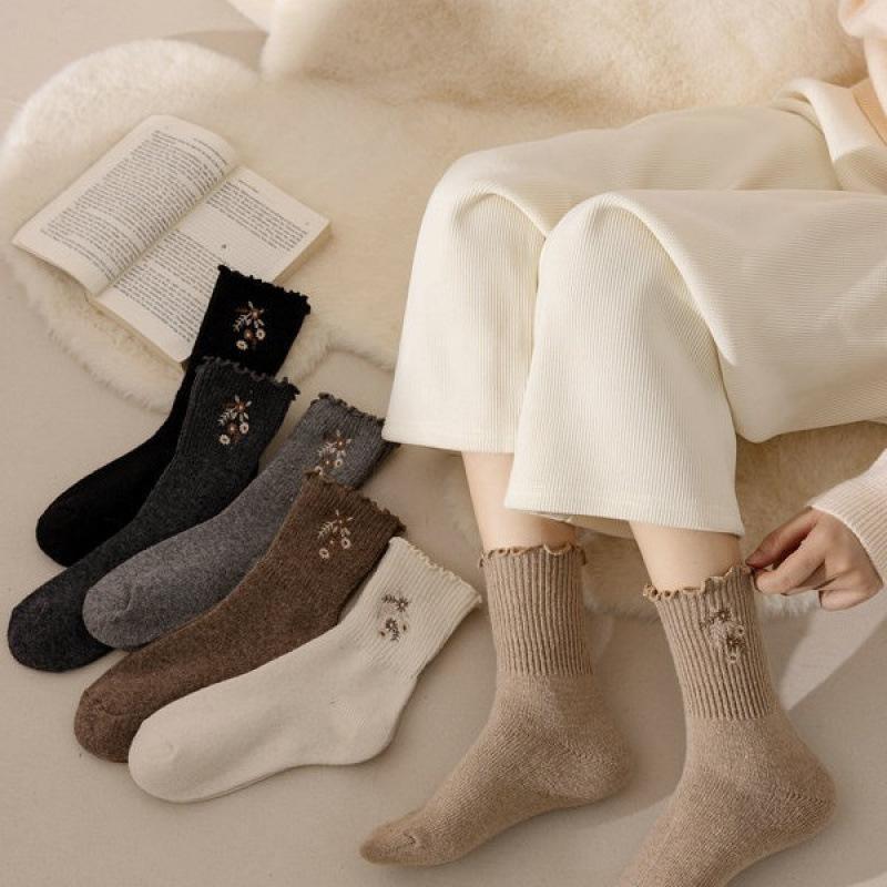 1/6 Pairs Cute Stocking Women'S Lace Bow Short Socks Summer Thin Sweat Absorbing Breathable Casual And Comfortable Socks