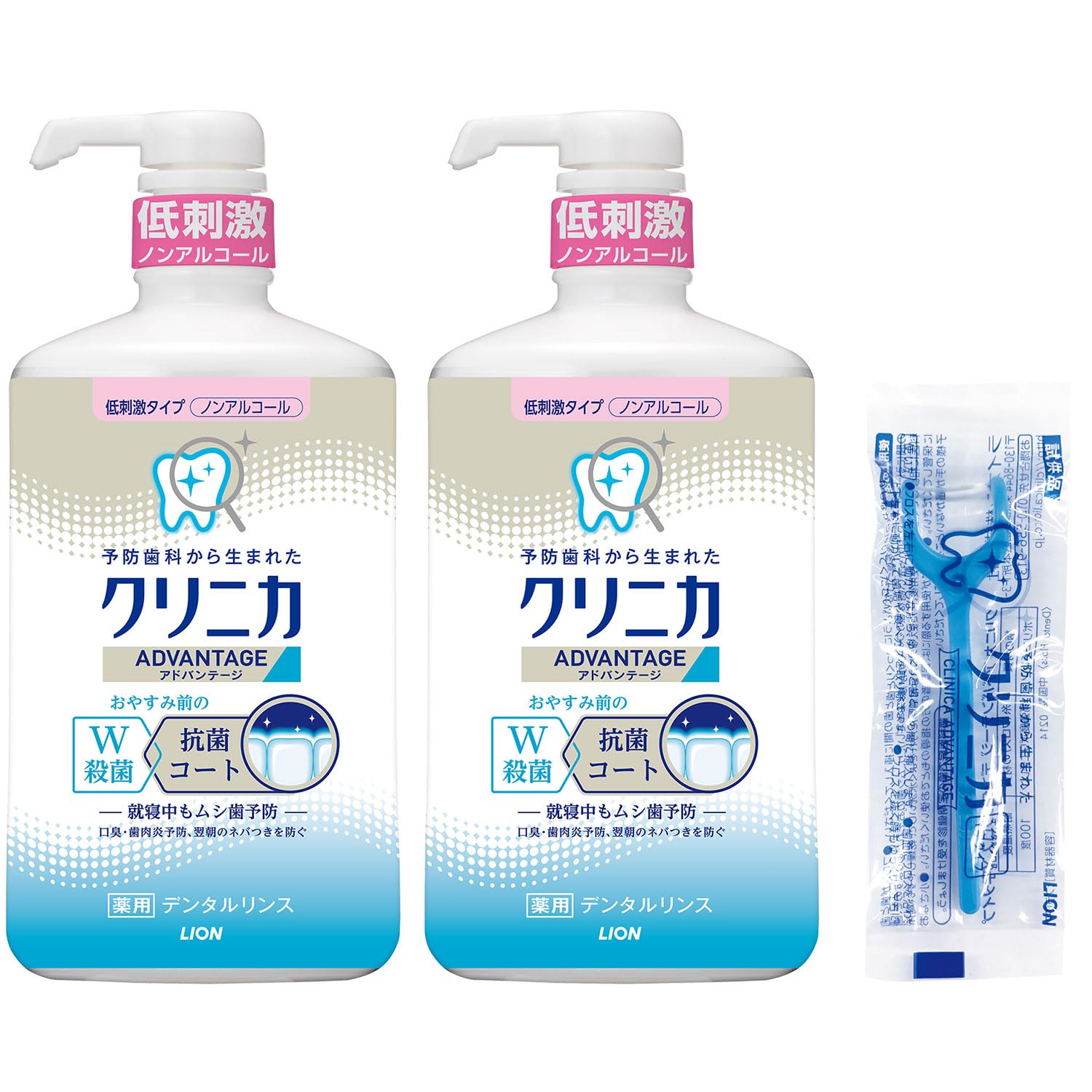 

Clinica Advantage Dental 900ml x 2 Bottles Floss Liquid Toothpaste for Bad and Periodontal Pump Type Rinse, Mild, + Y-Shaped [Quasi-drug],