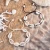 1011 Ocean Resort Wind Starfish Shell Bracelet, Daisy Rainbow Print Hand Rope Tide