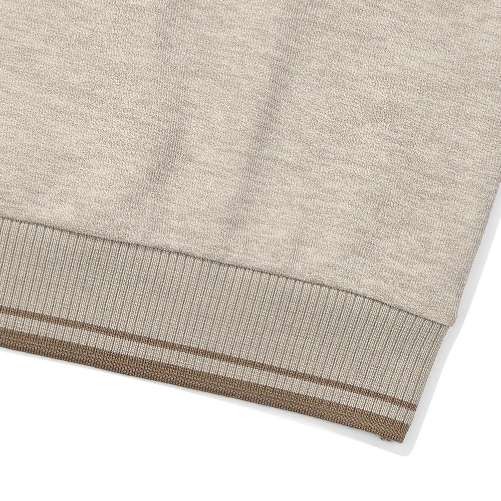MALBON GOLF Knit-Like Travel Long Sleeve T-Shirt Beige (Man)