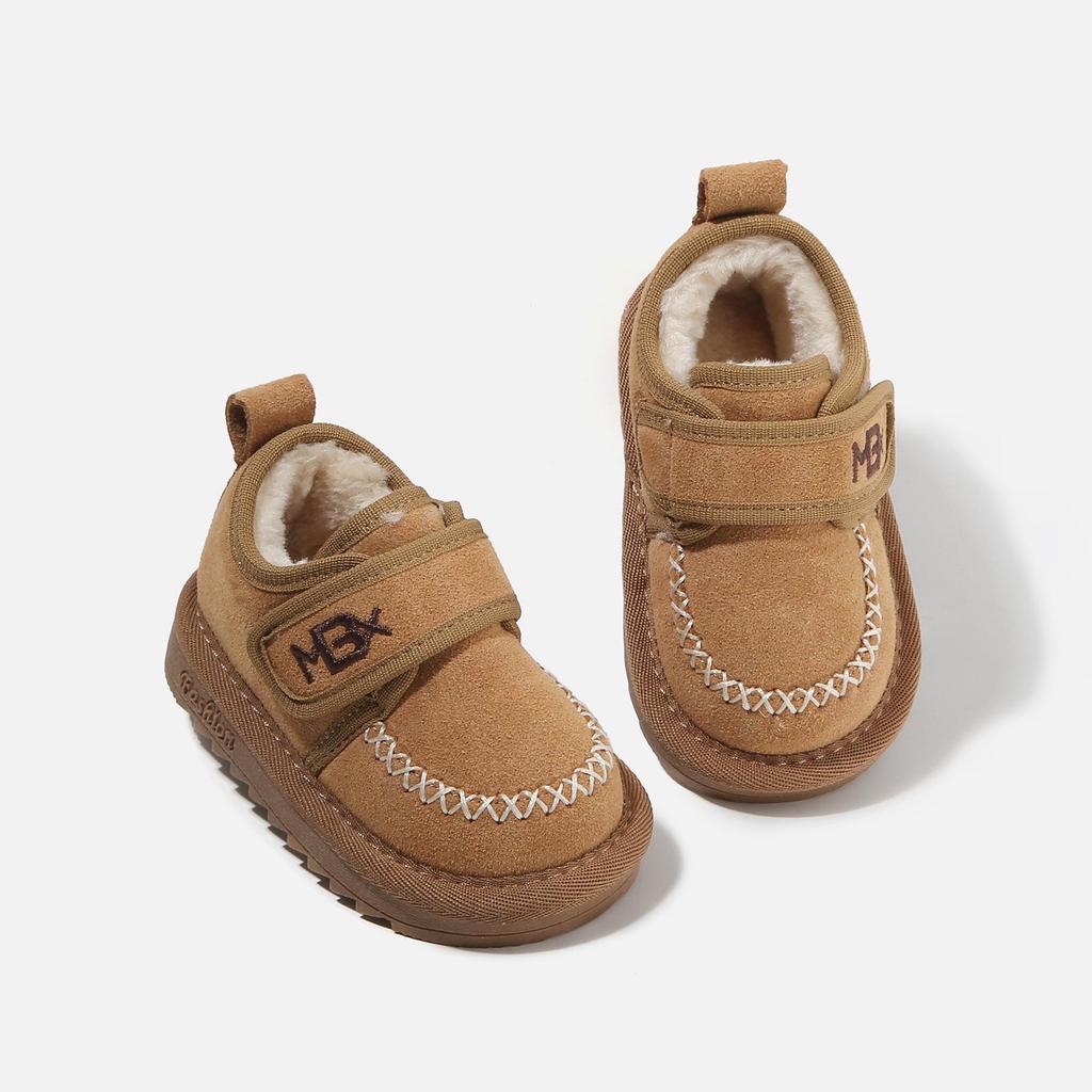 Infant & Toddler Soft Sole Non-Slip Fleece-Lined Walking Shoes for Boys & Girls