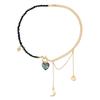 Accessories Retro Design Mirror Love Moon Collarbone Chain Simple Splicing Necklace