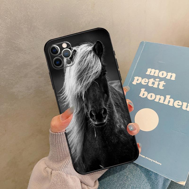 Domineering Cool Horse Case For iPhone 17 Air 16 15 14 13 11 12 Pro Max 13 Mini XR 15 16 Plus 16e Back Cover Shell