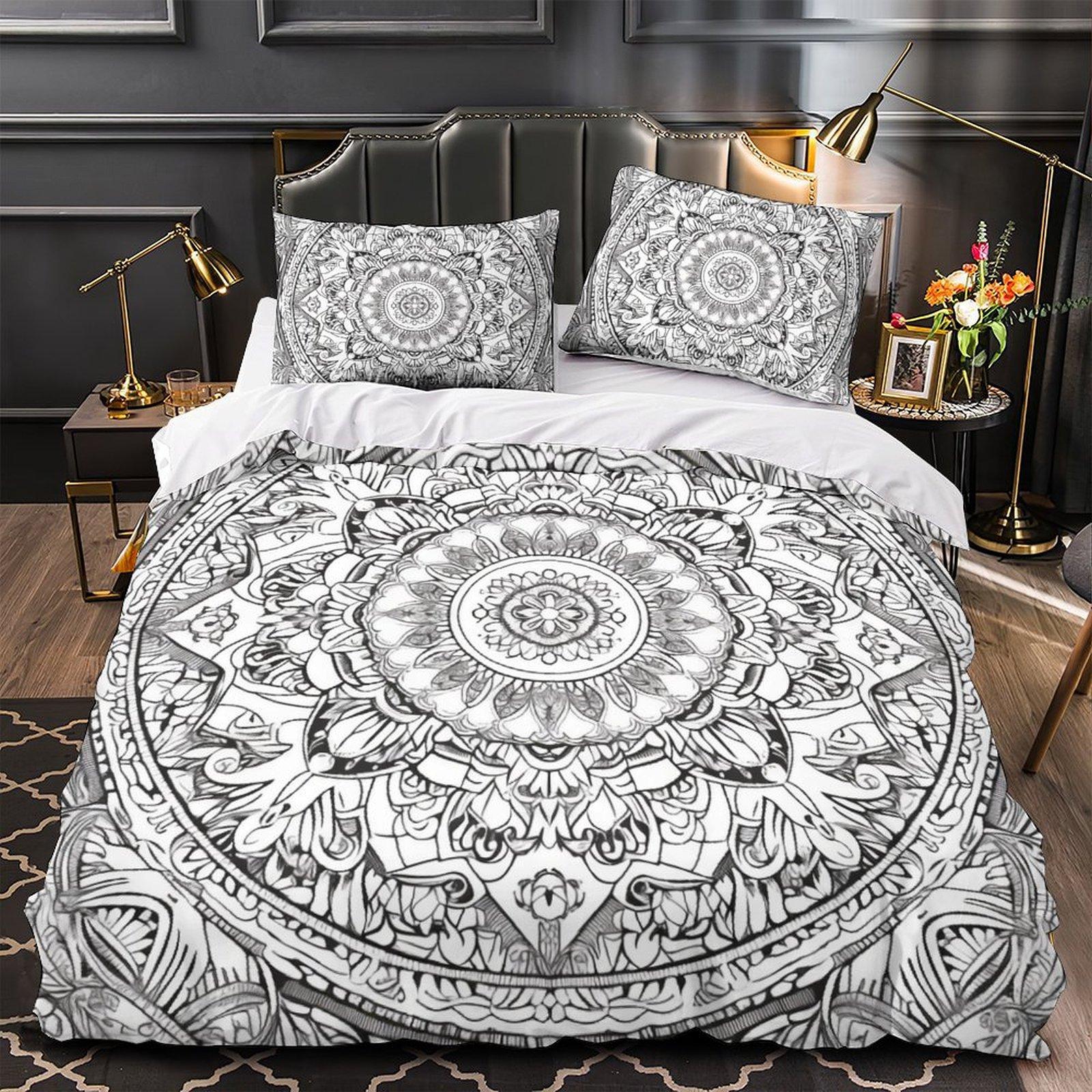 

3D Digital Printing Bedding Two Or Three-Piece Set Bohemian Series Polyester EU Single 135*200