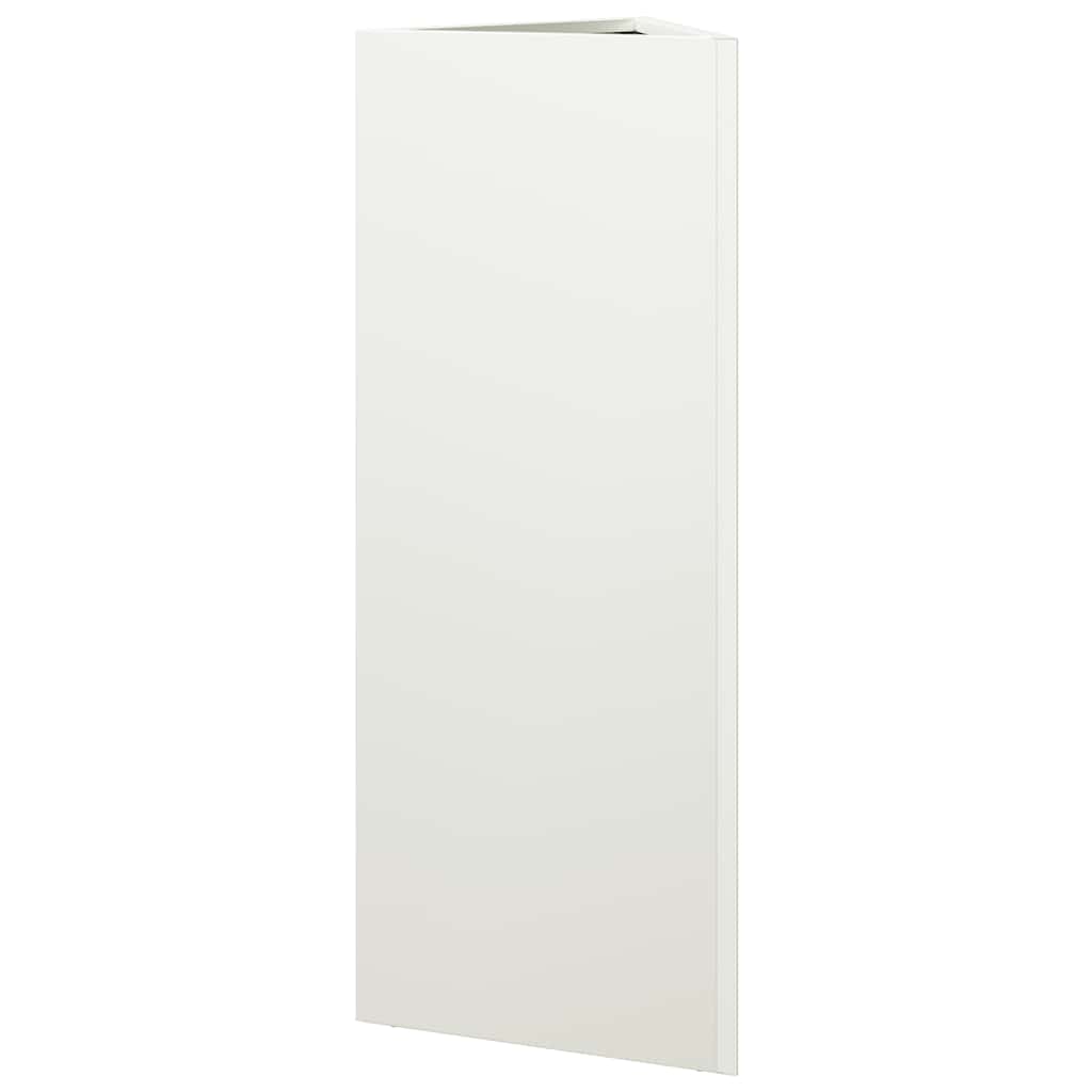 White Triangular Planter 30 X 26 X 75 Cm Steel
