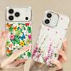 Floral Pattern Case For iPhone 17 Pro Max iPhone 16 15 14 13 Pro Max 11 17e 16e Plating Lens Frame Clear Soft Silicone Back Cover