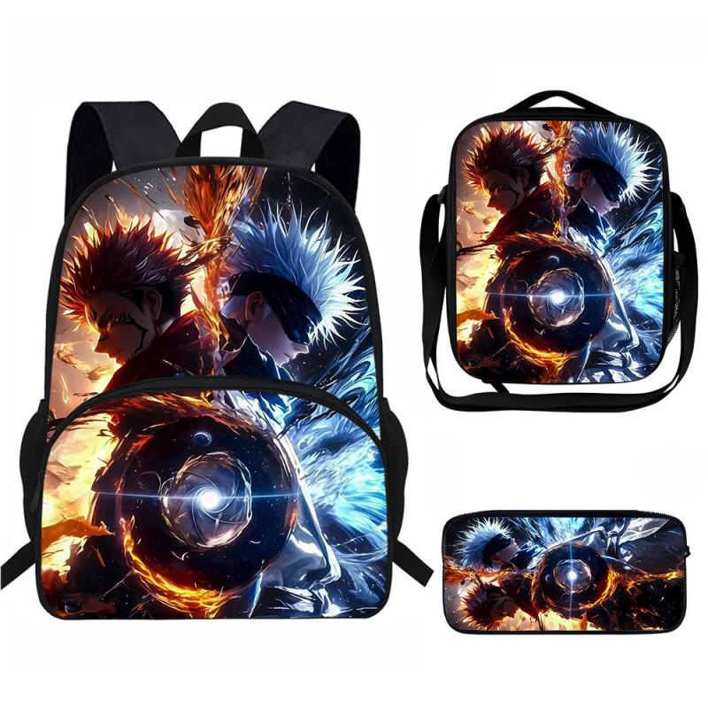 Kids Anime Backpack Set Elementary School