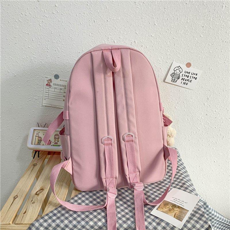 Japansk High School Jenter Ryggsekk Skolevesker for Tenåringsjenter Flere Lommer Ny Kawaii Ryggsekk Kvinner Harajuku Søt Mochila
