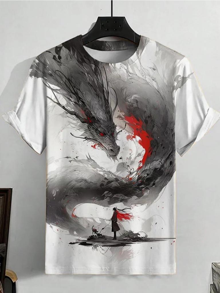 Japanese Ukiyo-E 3D Printed Men's T Shirts Short Sleeved Tee Tops O-Neck Shirts Party Summer Casual Men's Clothing Apparel