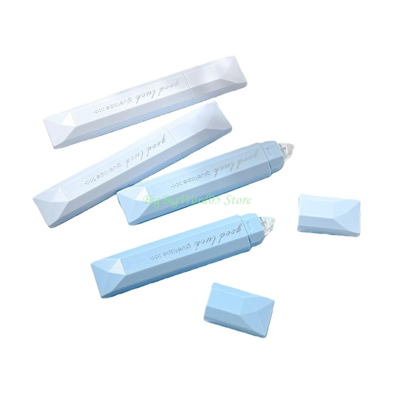 

24TE 4Pcs Scrapbook Adhesive Dot 6mmX5M Clear Adhesive Roller Double Side Adhesive Tape Runner For Scrapbooking Card Making