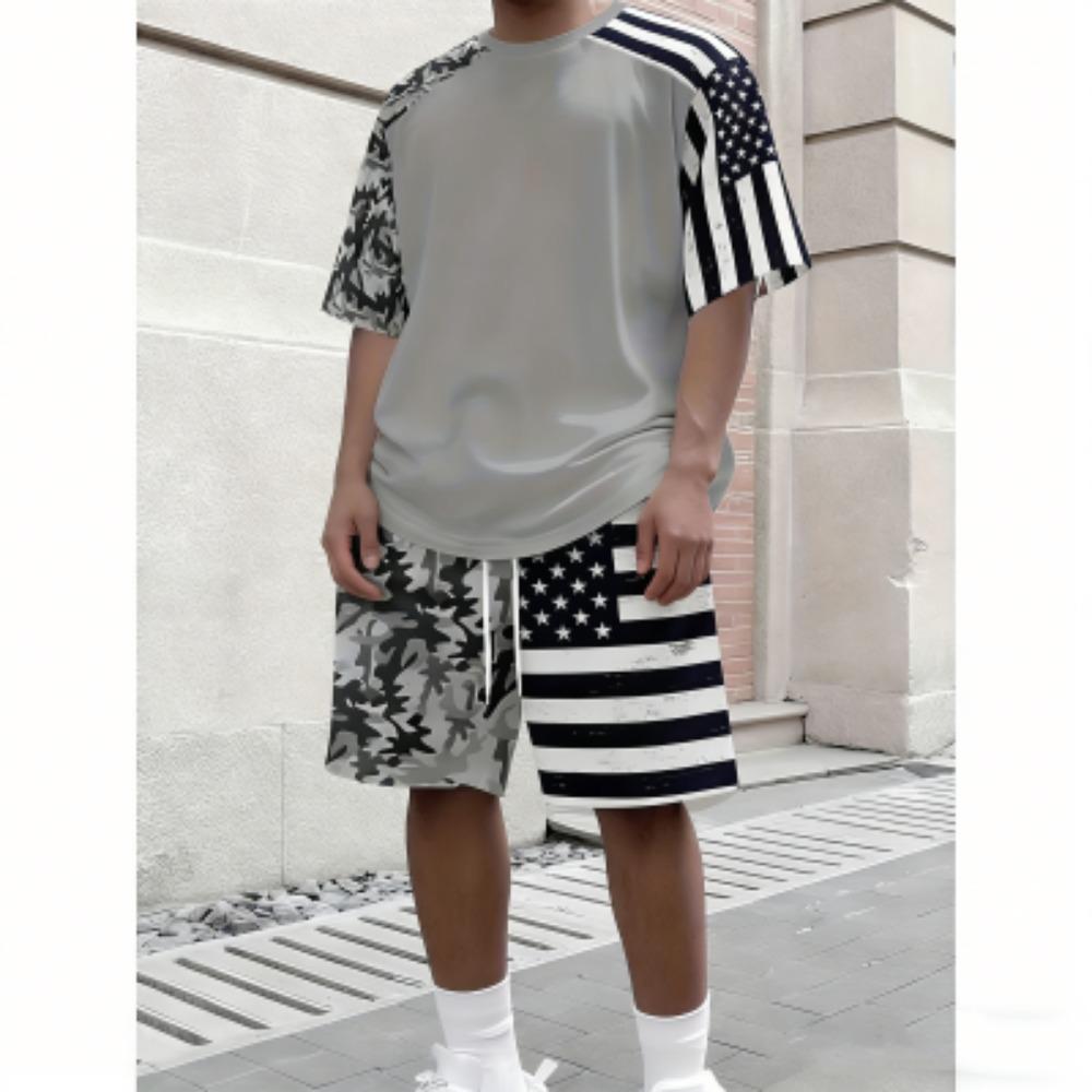 Summer Fashion European Style Letter Printed Kids T-shirt and Shorts 2 Piece Set Summer Casual Outdoor Boys and Girls Outfit Kids Set