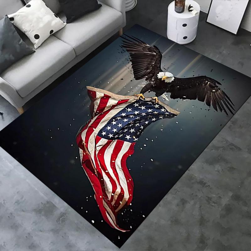Office Carpet American Flag Eagle Design, Sofa Rug for Living Room Decor, Chair Mat Under Protection
