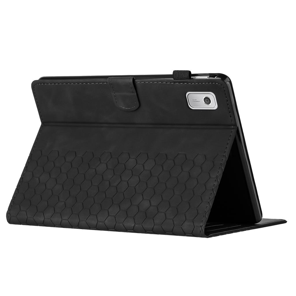 For Lenovo Tab P11 Gen 2 Case Honeycomb Printed Leather Tablet Cover with Card Slot