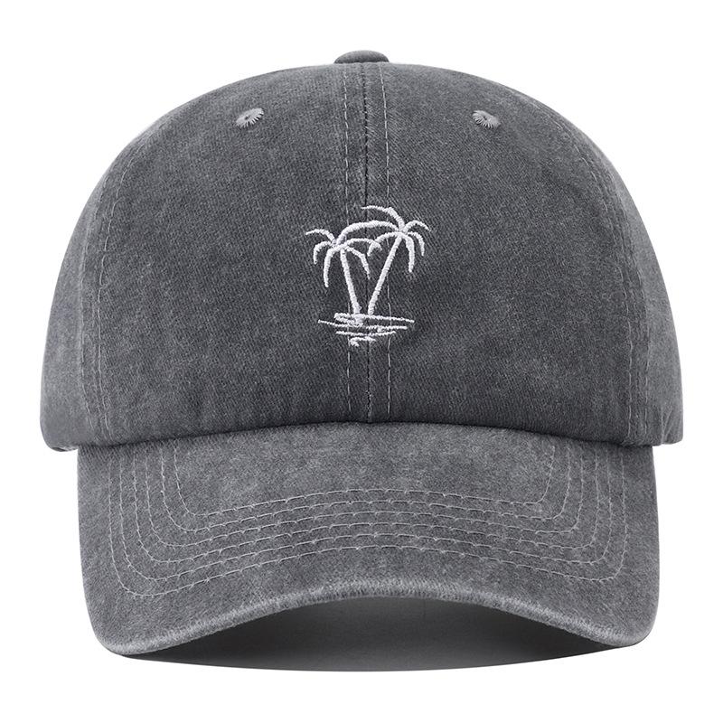 Snpack Black Vintage Hat Baseball Cotton Women Cap Stitched Stitching Embroidered Tree Coconut Designer New Brand Latest Fresh Hats For Men