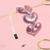 1/4pcs Sequin Heart Headbands for Women Valentine's Day Heart Shaped Hairbands Kids Girls Headband for Party Hair Accessories