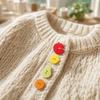 40pcs Creative Mango Buttons Peach Orange Buttons Fashionable Colored Fruits Buttons  Clothing Coat