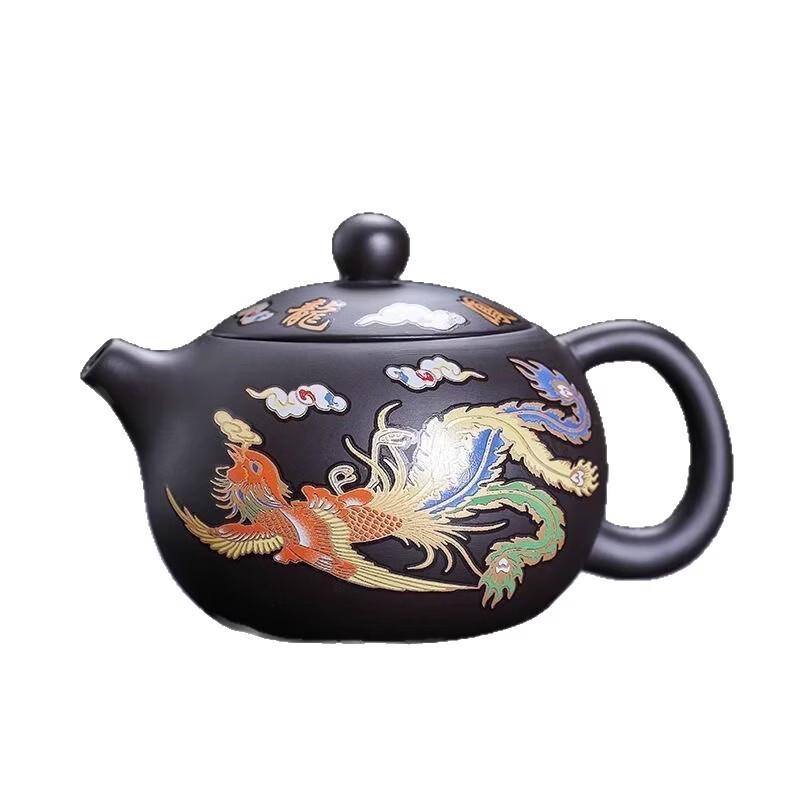 Chinese Dragon Color-Changing Ceramic Teapot