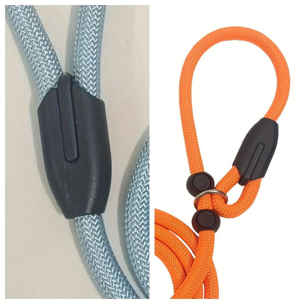 150cm Lightweight Nylon P-Chain Collar & Leash, Adjustable Round Rope for Small/Medium Dog Training & Walking